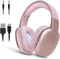 iJoy Ultra Wireless Headphones with Microphone- Rechargeable Over Ear Wireless Bluetooth Headphones with 10Hr Playtime, SD Slot, Backup Wire- Soft...