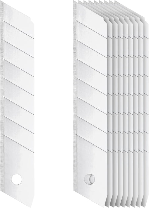 Zoid 18mm Snap Knife Steel Blade Refill 10 Pack, Sharp Carbon Steel Snap Blades for at Home and Project Cutting, Blades for Box Cutter, Utility Kn...