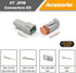 8 Set 2 Pin Waterproof Connector Automotive Electrical Butt, Deutsch DT Connector Kit with 18 Pairs 16# Stamped Contacts, 4 Pcs Sealing Plugs and ...