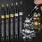 LET'S RESIN 6Pcs Mirror Chrome Markers,3 Sizes Shiny Chrome Paint Pen with Large Barrel, Quick Dry Oil-based Silver & Gold Markers for Metal, Resi...