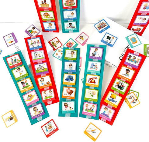 Colorful Flash Card Set – 60Pcs Visual Assisted Planning Picture Cards Pack – Bedtime, Walk, Park, Camping, Homework - Comprehensive Preschool Edu...