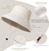100% Cotton Women Sun Hats Wide Brim Gardening Bucket Hat Travel Sun Protection Packable Womens Beach Cap -Fold-UP Brim...
