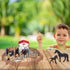 Gemini&Genius Horses Toy for Kids, Farm Horse Animal Playset, Stallion with Horse Cub Family Action Figures Party Favors Supplies, Party Cupcake T...