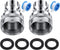 Dreyoo 2 Pcs Dishwasher Faucet Adapter, Dishwasher Snap Adapter Connection 15/16-27Male or 55/64-27Famale Chrome (No Filter)...