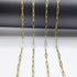 16.4 Feet Stainless Steel Paperclip Chains for Jewelry Making Gold Plated Bulk Bracelet Necklace Chain with Lobster Clasps and Jump Rings (3mm Wid...
