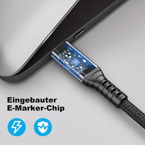 10FT USB-C 3.1 Gen 2 Cable 10Gbps Data Transfer, 60Hz Video Output, 4K Display,100W(5A),USB C Video Monitor Cable 100W PD Fast Charging Compatible...