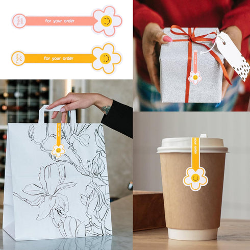 Beyonday 200pcs Handmade Lollipop Baking Stickers, Long Label Sealing Stickers for Cake Box/Tins/Jars/Coffee Cups/Bottles, Self-Adhesive Bakery St...