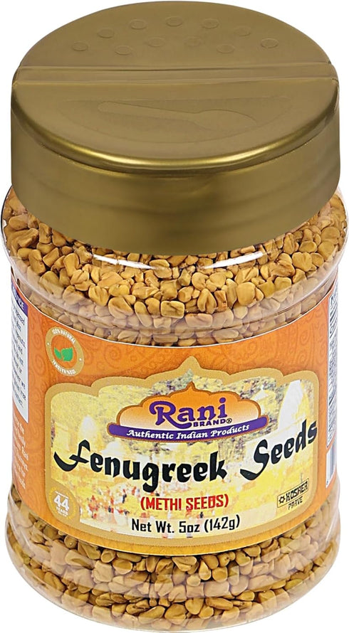 Rani Fenugreek (Methi) Seeds Whole 5oz (141g) PET Jar, Trigonella foenum graecum ~ All Natural | Vegan | Gluten Friendly | Non-GMO | Kosher | Indi...