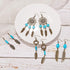 SUNNYCLUE 1 Box DIY 8 Pairs Bohemian Feather Dream Catcher Earring Making Kit Antique Bronze Feather Charm Connector, Turquoise Gemstone Beads, Ea...