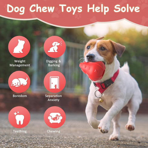 NOUGAT Dog Toy for Aggressive Chewers - Dog Chew Treat Toys Natural Rubber - Interactive Dog Toy for Small Medium Large Milk Flavor...