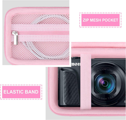 Hard Carrying Case for Canon PowerShot SX740/ SX730/ SX720/ SX620/ G7X Digital Camera, Protective Storage Bag with Zipper Mesh Pocket for Battery ...