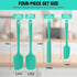 HAUSHOF Silicone Spatula Set of 4, Food Grade Silicone Spatula for Cooking, Baking, Mixing - Spatulas for Kitchen Use, One-Piece Seamless Design, ...