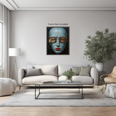 Posterizer 1 pcs-futuristic robotic alien woman-Abstract & Modern Art-Fantasy & Fiction Art-Gift for Women, Fashionistas, Designer Fashion Fans- U...