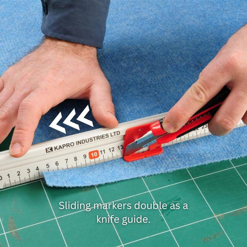 Kapro - 313 Measure Mate - Ultimate Home-Improvement Tool - With Level and Ruler - Features Sliding Markers and Knife Guide - Includes Nail Grippe...