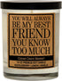 You Will Always Be My Best Friend - Best Friend, Friendship Candle Gifts for Women, Birthday Candle Gifts for Friends Female, Funny Candle for Bri...