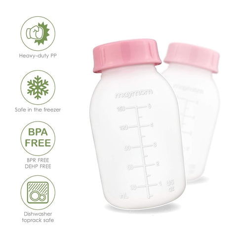 Maymom Breast Pump Bottle Compatible with Medela Pump in Style MaxFlow, Freestyle, Swing Maxi Pump, Maymom Breastshields; Compatible with Ameda MY...