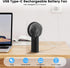 Portable Handheld Fan,3 Speeds Powerful Personal Fan with Flashlight, USB Rechargeable 2400mAh Battery Operated Fan for 3-15 hours, Mini Pocket Fa...
