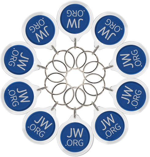 Round Jw.org No Blood Double Sided Key Chain-20 Pieces Pack...