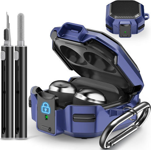 ?with Secure Lock? Carbon Fiber Case for Samsung Galaxy Buds Pro 2 Case/Galaxy Buds 2 Case/Galaxy Buds Live Case/Galaxy Buds Pro Case/Galaxy Buds ...