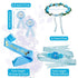 Xinnun 5 Pcs Baby Shower Maternity Sash Kit Shoulder Sash and Pin Daddy Corsages Flower Crown Pregnancy Sash Rose Wreath Headdress for Baby Shower...