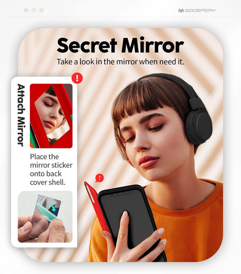 GOOSPERY Magnetic Door Bumper Compatible with iPhone 11, Wallet Case with Card Holder, Protective Dual Layer Bumper Phone Case - Red...