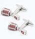 Silver Singer's Microphone Men's Cufflinks In Gift Case Novelty Stand Microphone Cufflinks for Men Jewelry for Wedding Party Business Birthday Ann...