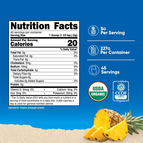 Nutricost Organic Pineapple Powder (8 OZ) - USDA Certified Organic, Pineapple Juice Powder, Gluten Free...