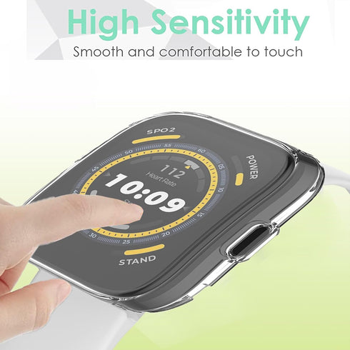 Compatible for Amazfit Bip 5 Case, Lamshaw Soft Slim TPU All Around Protective Shell Anti-Scratch Bumper Cover Case Compatible for Amazfit Bip 5 S...