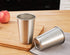 4 Pack Stainless Steel Cups, 16oz Pint Cup Tumbler, Premium Metal Drinking Glasses - Stackable Durable Cup...