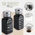 Black Salt and Pepper Shakers Set by Brighter Barns - Cute Black Kitchen Decor - Gothic or Halloween Kitchen Decor -Farmhouse Glass Shaker for Hom...