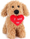 Dog Plush Stuffed Animal Puppy Dog with a Heart I Woof You Gifts Cute Heart Dog Toys for Girls Boys Couple Mom Birthdays Wedding Christmas Valenti...