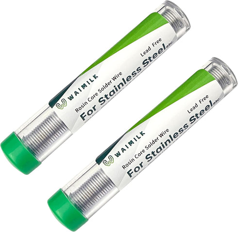New Formula Lead Free Rosin Core Solder Wire for Stainless Steel,Al,Zn,Fe,Cu etc..(1.4oz/2pack)...