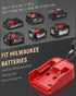 Vibit 2 Pack Power Wheel Adapter for Milwaukee M18 Battery with Switch, DC Power Adapter, 18 V Battery Adapter for RC Car Truck DIY & Robotics, Ba...