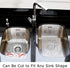Sink Mat, 2Pcs Adjustable PVC Clear Pebble Sink Protector for Stainless Steel or Porcelain Sink, Dish Drying Mat for Bathroom Kitchen Sink Counter...