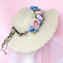 Vivivalue Vine Flower Crown Flower Garland Headband Hair Wreath Floral Headpiece Halo Boho with Ribbon Wedding Party Festival Photos...