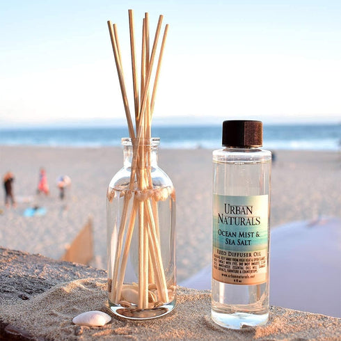 Urban Naturals Ocean Mist & Sea Salt Scented Oil Reed Diffuser Refill | Includes a Free Set of Reed Sticks! 4 oz....