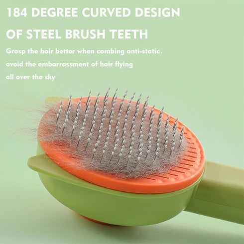 Cat Brush Dog Brush, Soft Cat Grooming Tool Brush for Dogs and Cats, Pet Massage Brush for Cat Hair Shedding, Self Cleaning Slicker Brushes Suitab...