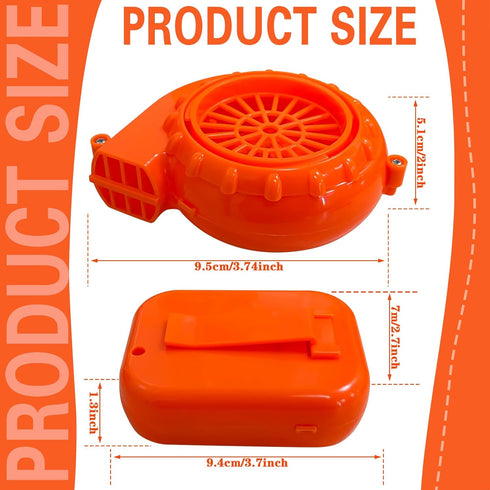 Mini Blower Fan for Dinosaur Costume, Orange Upgrade Inflatable Costume Fans Replacement Blow up Blower Potable USB Air Pump...