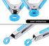 MSY BIGSUNNY Kitchen Food Tongs - 7" Mini Silicone Serving Tongs - Set of 3 (Blue)...