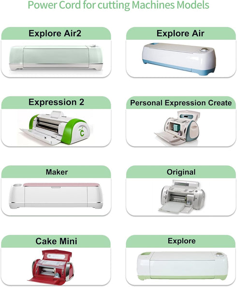 Power Cord for Cricut Explore air 2, Expression 2, Personal Expression Create, Mini, Cake, Explore, Cricut Maker Model: KSAH1800250T1M2 Cutting Ch...