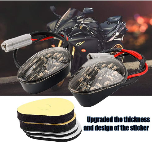 2 PCS Amber LED Turn Signal Indicator Light Lamp Flush Mount For Yamaha YZF R1 R3 R6 R6S FZ6 FZ1 FZ Fazer FZ6R FZ07 FZ8 FZ09 TMAX MT-07 MT-09 Smok...