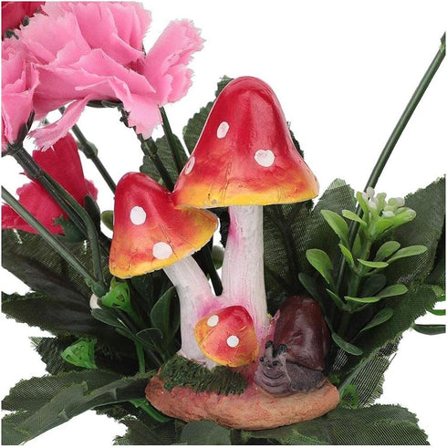 Animal Mushrooms Non-Toxic and Odorless Lawn Ornament, Mushrooms Decor, Kindergarten and Hotel Decor for Garden, Yard, Fairy Garden(Snail red)...