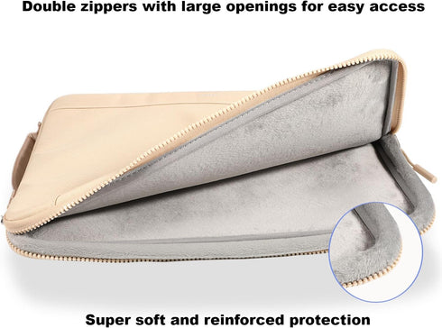 LANDICI 360°Protective Laptop Sleeve Case 14 15 Inch, Waterproof Slim Computer Cover Bag Compatible with MacBook Air M2 15, MacBook Pro 14/15, Chr...