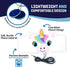 CozyPhones Over The Ear Headband Headphones - Kids Headphones Volume Limited with Thin Speakers & Super Soft Stretchy Headband - White Unicorn...