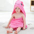 MICHLEY Unisex Baby Animal Hooded Bath Towel Soft Cotton Beach Swimming Washcloth for 0-6T, Pink...