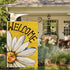 Daisy Summer Garden Flag 12x18 inches Double Sided, Seasonal Floral Welcome Farmhouse Patio Burlap Garden flag, Outdoor decoration small flag (yel...