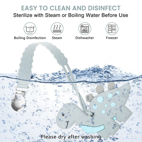 MISSLILI Teething Toys for Babies 0-6 6-12 Months Baby Teethers with Clip Silicone Baby Teether Toys for Boys and Girls Infant Teething Relief for...