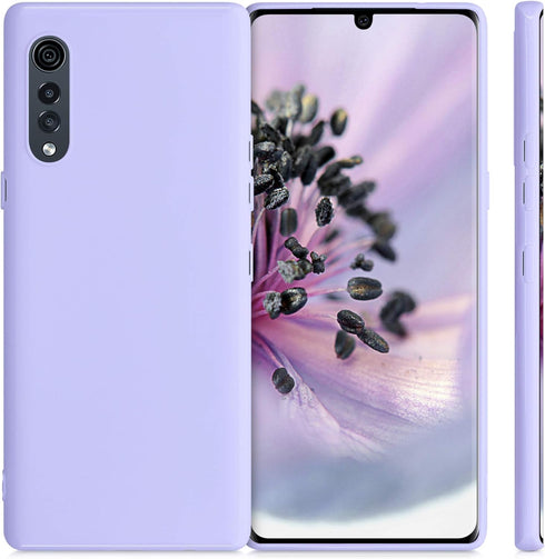 kwmobile Case Compatible with LG Velvet Case - Soft Slim Protective TPU Silicone Cover - Lavender...