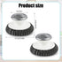 2 Pcs Steel Wool Scrubber with Handle, Heavy Duty Hand Pot Scrub Brush Stainless Steel Scouring Pad Steel Cleaning Kit, Easy to Remove Stains Kitc...
