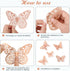 3D Gold Butterfly Wall Decor 3 Sizes 4 Styles Butterfly Party Decorations Cake Decorations Removable Stickers Wall Decor Room Mural Metallic Kids ...